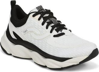Ryk&auml; Rezorb Max Walking Sneaker in White Black at Nordstrom, Size 7.5