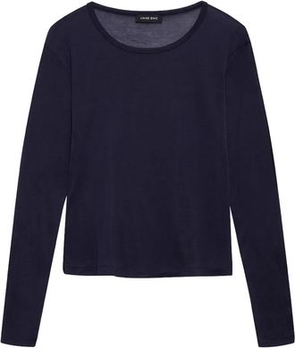 Anine Bing T-shirt Sylvie a maniche lunghe - Blu