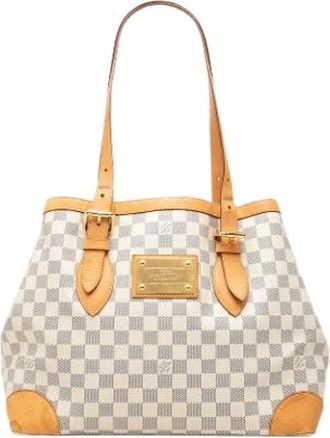 Louis Vuitton Pre-owned Hampstead MM - Dames - Pre-owned - Wit - Maat: ONE Size Leer