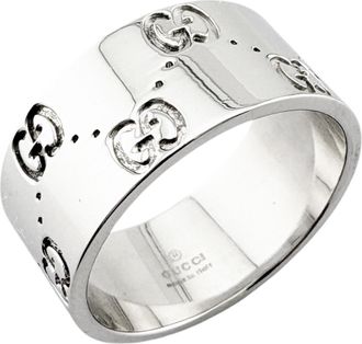 Gucci White Gold White Gold (18K) Band Ring (Pre-Owned)