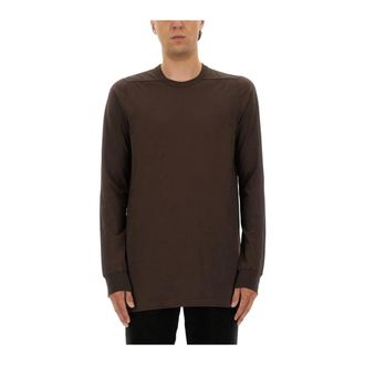 Rick Owens Level LS T-Shirt - - Tops - Uomo - Marrone - L