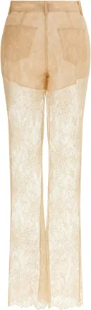 Giuseppe Di Morabito Lace Flared Trousers - Beige