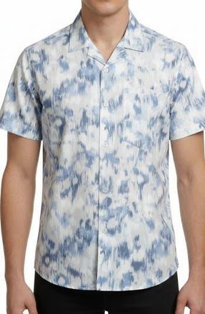 Report Collection Abstract Print Camp Shirt in Periwinkle at Nordstrom Rack, Size X-Large