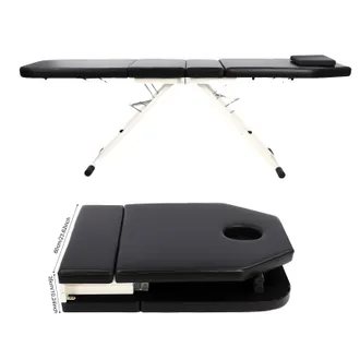 OEM Lettino Da Massaggio Con Schienale Regolabile, Design Pieghevole, Colore Nero