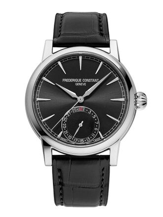 Frederique Constant Fr&eacute;d&eacute;rique Classic Date Mens Black Watch FC-706B3H6 Leather - One Size