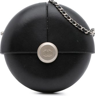 Chanel Pre-owned Womens Sphere Top Handle Bag - Black Leather - One Size