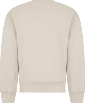 Maison Kitsun&eacute; Mens Cotton Sweatshirt Sand Sweatshirts Sweater