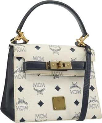 MCM Pre-owned Hand Bag - Dames - Vintage Handtas - Wit - ONE Size - Leer - Vintage
