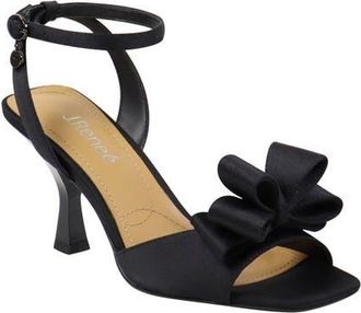 J. Rene&eacute; Nishia Ankle Strap Sandal in Black at Nordstrom, Size 10.5