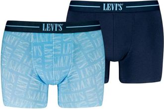 Levi's Discharge Logo Boxer Brief - Heren - Onderbroek - Blauw - S - Katoen - Ondergoed