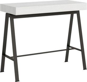 Itamoby Consola extensible 90x40/196 cm efecto madera fresno blanco, hierro