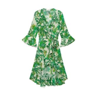 Maliparmi Short Dresses, female, Green, Size: 2XL Botanical Jungle Dress