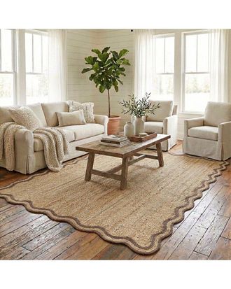LR Home Lr Home Rivoli Farmhouse Bordered Handmade Area Rug