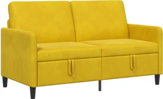 vidaXL Sof&aacute; Con Almacenamiento Amarillo 152 X 78 X 87 Cm Poli&eacute;ster Vidaxl
