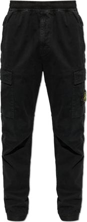 Stone Island Pantalones Cargo de Algod&oacute;n - Trousers - Hombre - Negro - W30