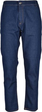 Dondup Carrot Fit Denim Jeans In Classic Blue Wash