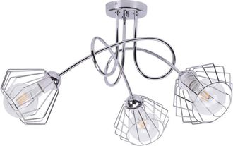 OEM L&aacute;mpara Colgante Led Moderna Tipo Loft Con Cable Cromado