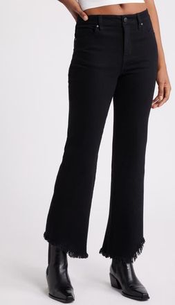 1822 Denim High Waist Slim Bootcut Jeans in Black at Nordstrom, Size 25