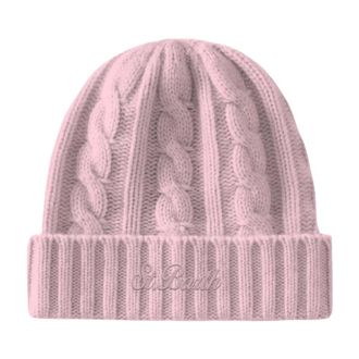 MC2 Saint Barth Moss Braid Wollen Muts - Dames - Accessoires - Roze - Maat: ONE Size Wol