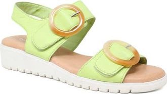 Django & Juliette Meldrick Low Wedge Sandal in Light Citrus-White Sole at Nordstrom, Size 39