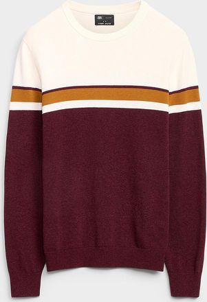 Le 31 Mens Block-stripe sweater