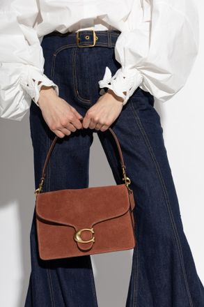 Coach Suede Shoulder Bag Tabby, Womens, Brown