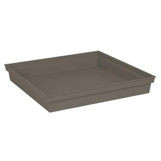 Eda Plato De Platillo Cuadrado Toscane - 40 Cm - Taupe