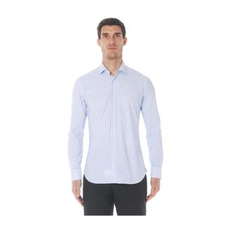Caliban Camicia in tessuto tecnico no stiro rigata - Heren - Zakelijke Overhemden - Veelkleurig - 3XL - Overhemden