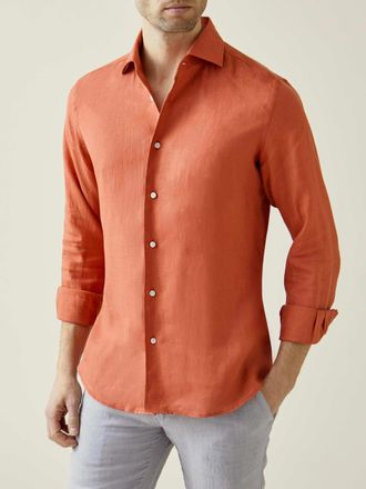 Luca Faloni Coral Portofino Linen Shirt