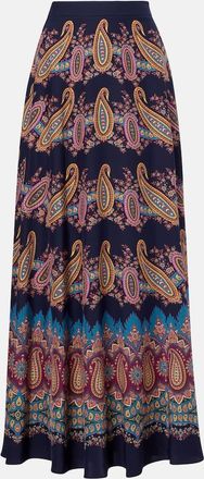 Etro Gonna midi in seta con stampa paisley