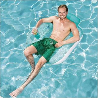Trade Shop Trade Shop - Poltrona Gonfiabile Flip-pillow Lounge 102x94cm Con Portabicchiere Piscina 43097