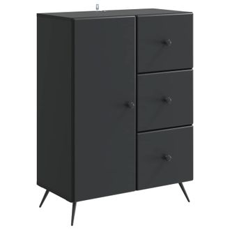 vidaXL Aparador Negro 66 X 34,5 X 90 Cm Madera De Ingenier&iacute;a Vidaxl