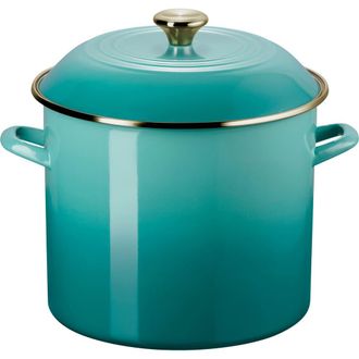LE CREUSET Enameled Stainless Steel Stockpot in Riviera at Nordstrom