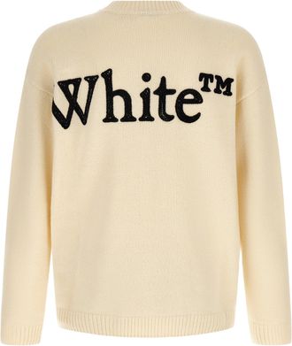 Off-white Logo-Embroidered Sweatshirt - Cream