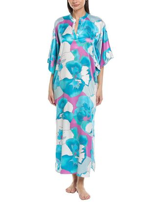 Natori Floria Mandarin Butterfly Caftan