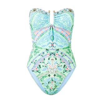 Camilla Dames, Badkleding, Groen, Maat: S Polyamide