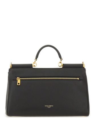 Dolce & Gabbana Womens My Sicily Handbag Black Pvc Handbags Hand Bags