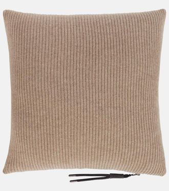 Brunello Cucinelli Ribbed-knit cashmere cushion