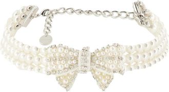 Self Portrait Bow Necklace - Dames - Kettingen - Beige - ONE Size - Accessoires