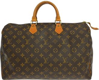 Louis Vuitton Speedy Handbag Monogram Canvas Brown Canvas Handbag (Pre-Owned)