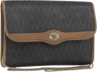 Dior Pre-owned Vintage Plastic Schoudertas - Dames - Vintage Schoudertas - Bruin - ONE Size - Leer - Vintage