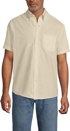 Lands End Short Sleeve Sail Rigger Shirt in Pale Sweet Butter at Nordstrom, Size Xx-Large
