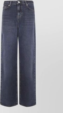 7 For All Mankind wide leg denim jeans five pocket design