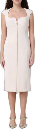 Elisabetta Franchi Korsetjurk - Dames - Jurken - Beige - Maat: XS Satijn