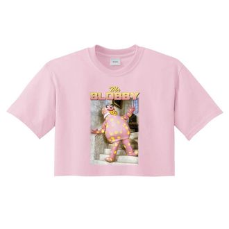 Sanfran Clothing Mr Blobby Homage Top Funny UK Tribute Gift for TV 90s Icon Legend Noel Crop Top Shirt Extra Large/Light Pink