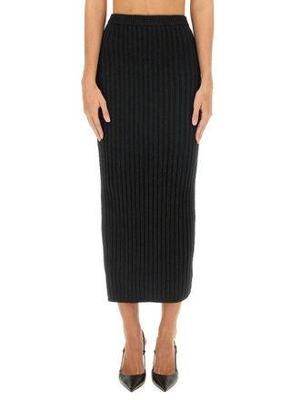 Max Mara Wool-Cashmere Blend Skirt - Black