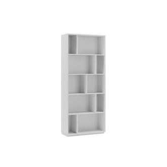 HERDASA Estanter&iacute;a Librer&iacute;a, Colecci&oacute;n Nack, Con 5 Niveles De Altura En Melamina Color Blanco