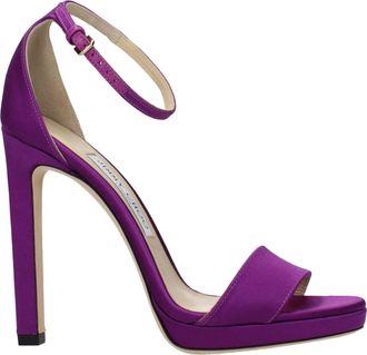 Jimmy Choo London Sandalias Misty Mujer Raso Morado