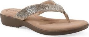 White Mountain Becharm Sandal in Gold/Fabric at Nordstrom Rack, Size 8.5