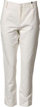 Daniele Alessandrini White Cotton Straight Chino Trouser Mens Pants (Pre-Owned)